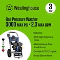 thumbnail image 2 of Westinghouse 3000 PSI 2.3 GPM Gas Powered Axial Cam Pump Cold Water Pressure Washer with 4 Quick Connect Tips, 2 of 10