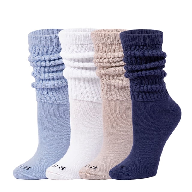 HUE 4PK Women's Slouch Sock