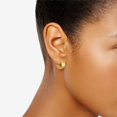 thumbnail image 6 of High-Polish Huggie Hoop Earrings in 18K Gold, 6 of 6