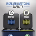 thumbnail image 2 of Simpli-Magic 18.5 Gallon (40L x 30L) Dual Compartment Step Trash Can – Kitchen Garbage Can with Waste & Recycling Bins – Slow-Close Lid, Odor Control, Hands-Free, 2 of 5