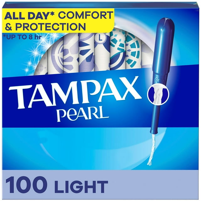 Tampax Pearl with LeakGuard Braid, Light, 50 ct., 2 pk.