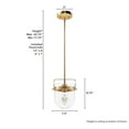 thumbnail image 4 of Hunter Karloff with Clear Glass Pendant Ceiling Light Fixture, 4 of 7