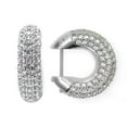 thumbnail image 1 of Swarovski Round Cut White Crystal Dextera Hoop Earrings, 1 of 5