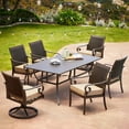 thumbnail image 1 of Royal Garden Monte Carlo 7-Piece Patio Dining Set with Two Swivel Dining Chairs (Various Colors), 1 of 9