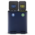 thumbnail image 1 of Simpli-Magic 18.5 Gallon (40L x 30L) Dual Compartment Step Trash Can – Kitchen Garbage Can with Waste & Recycling Bins – Slow-Close Lid, Odor Control, Hands-Free, 1 of 5