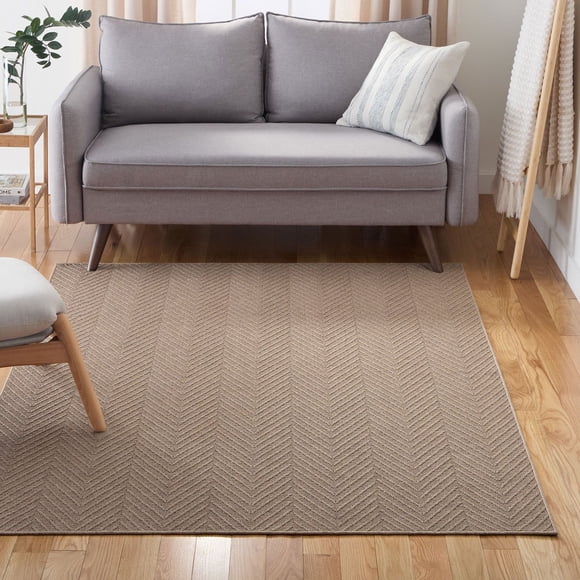 Town & Country Basics Pax Herringbone Textured Machine Washable Area Rug, Assorted Sizes and Colors