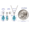 thumbnail image 6 of Round and Pear Cut Gemstone Pendant and Earring Set in Sterling Silver, 6 of 6