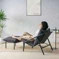 thumbnail image 9 of ZINUS Night Therapy Foam Callie Sling Accent Chair with Ottoman and Drink Table, 9 of 10