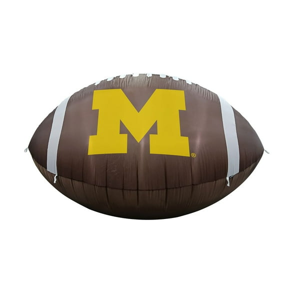 Logo Brands Michigan Wolverines Pre-Lit 10'x6' Inflatable Football