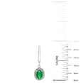 thumbnail image 4 of Oval Cut Genuine Gemstone and 0.16 CT. T.W. Diamond Dangle Earrings in 14K Gold, 4 of 4