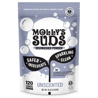 Molly's Suds Dish Detergent Powder, Unscented, 120 Loads, 79 oz.