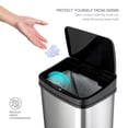 thumbnail image 2 of Nine Stars 13.2 Gallon Stainless Steel Motion Sensor Trash Can, Choose a Color, 2 of 8