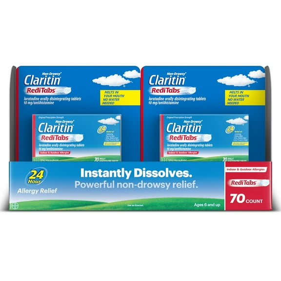 Claritin 24 Hour Non-Drowsy Allergy Medicine RediTabs 70 ct.