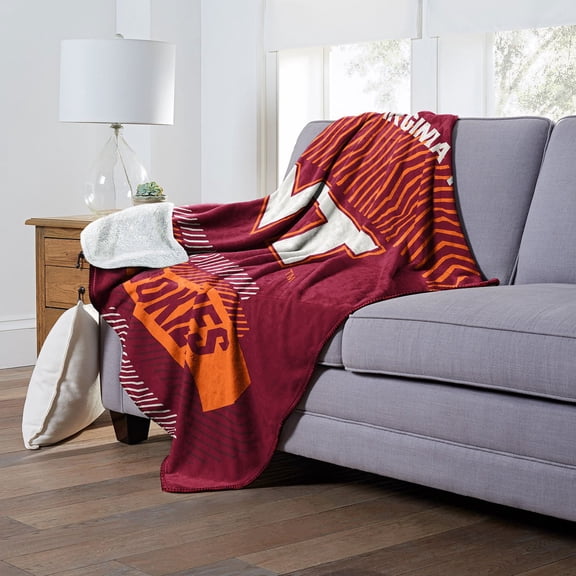 Officially Licensed NCAA Cloud Throw Blanket with Sherpa Back, 60" x 70"