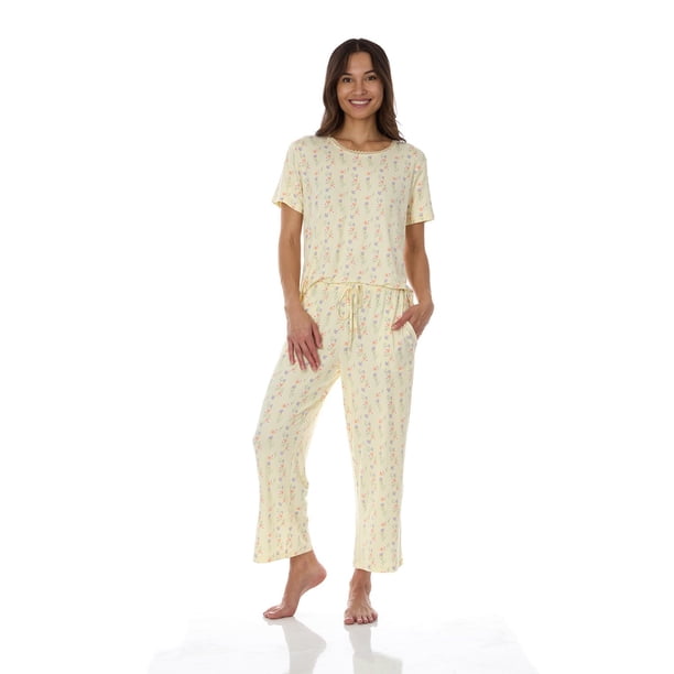Flora Nikrooz 2 Piece Short Sleeve Capri PJ Set - Samsclub.com