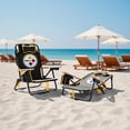 thumbnail image 2 of Logo Brands Pittsburgh Steelers Reclining Beach Chair, 2 of 7