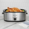 thumbnail image 3 of West Bend 20 QT. Roaster Oven with Rack and High Dome Lid, in Stainless Steel, 3 of 19
