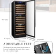 thumbnail image 14 of Lanbo 24 Inch 143 Bottle Triple Zone Wine Cooler Fridge, 14 of 16