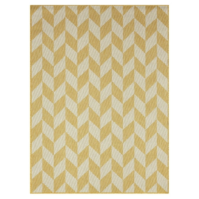 Nicole Miller New York Patio Country Calla Contemporary Herringbone Indoor/Outdoor Area Rug
