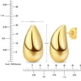 thumbnail image 5 of Domed Teardrop Stud Earrings in 14K Gold, 5 of 6