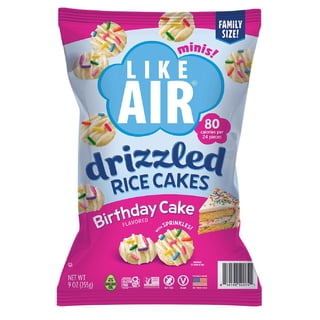 Like Air Drizzled Rice Cakes, Birthday Cake, 9 oz.
