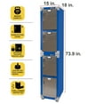 thumbnail image 5 of Seville Classics UltraHD 4-Door Stackable Locker Cabinets, 15" W x 18" D x 73.9" H, 5 of 14