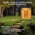 thumbnail image 2 of Backyard Discovery 4-6 Person Cedar Outdoor Cube Sauna with Electric Heater & Glass Door, 2 of 13