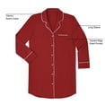 thumbnail image 8 of Member's Mark Women's Notch Collar Sleep Shirt, 8 of 10