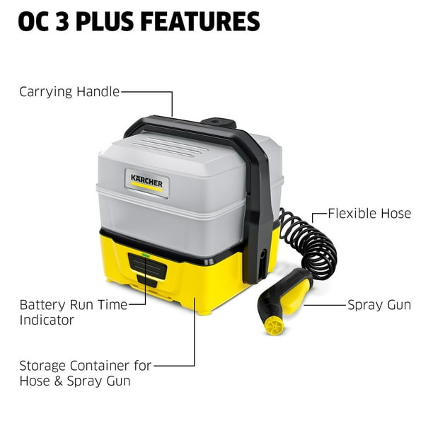 KARCHER OC 3 多目的クリーナー Amazon.com : Kärcher OC 3 Plus Mobile Outdoor Cleaner, 1.8 gal