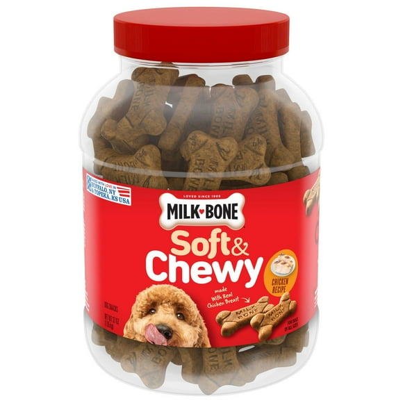 Milk-Bone, Chicken Recipe, Soft & Chewy Dog Snacks, 37 oz.