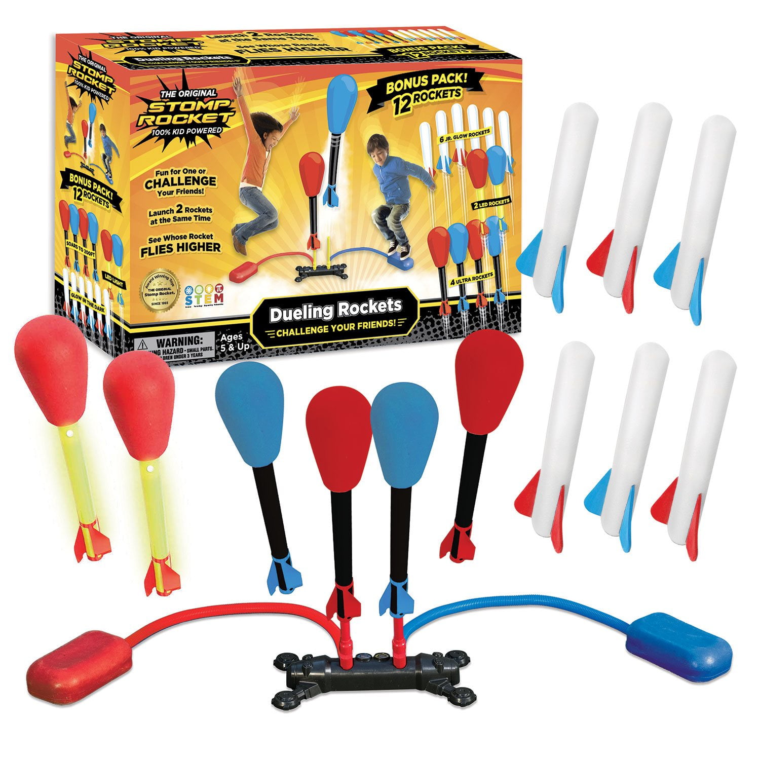 The Original Stomp Rocket Dueling Bonus Pack, 12 Rockets