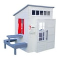 thumbnail image 3 of KidKraft Modern Outdoor Playhouse with Picnic Table, White, 3 of 10