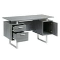 thumbnail image 7 of Techni Mobili Modern Office Desk with Storage, Grey, 7 of 9