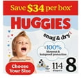 thumbnail image 1 of Huggies Snug & Dry Baby Diapers, Sizes 3-8, 1 of 11