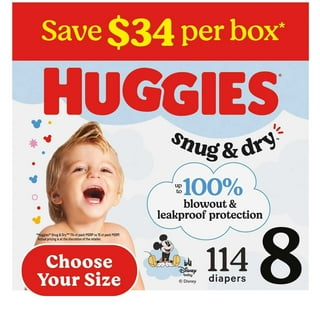 Huggies Snug & Dry Baby Diapers, Sizes 3-8