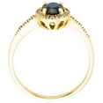 thumbnail image 3 of Oval Cut Gemstone and 0.15 CT. T.W. Halo Diamond Ring in 14K Gold, 3 of 3