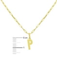 thumbnail image 4 of Initial Paperclip Chain Pendant Necklace in 14K Gold, 4 of 5