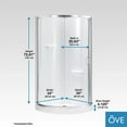 thumbnail image 14 of Breeze 34” x 34” x 77” Corner Shower Kit with Clear Glass, Walls, Base and Hardware, 14 of 21