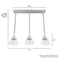 thumbnail image 4 of Hunter Cypress Grove Glass 3 Light Pendant Light Fixture, Round Cluster and Linear Cluster, 4 of 9
