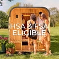 thumbnail image 5 of Backyard Discovery 4-6 Person Cedar Outdoor Cube Sauna with Electric Heater & Porch, 5 of 14