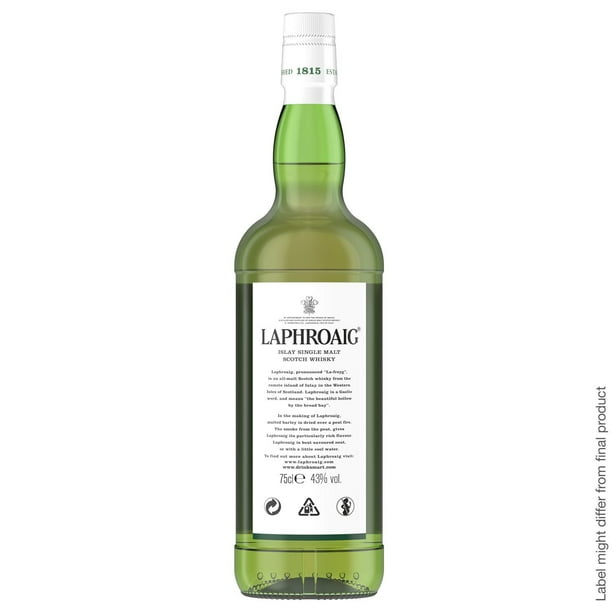 Laphroaig 10 Year Old Islay Single Malt Scotch Whisky, 750 ml