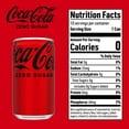 thumbnail image 2 of Coke Zero Sugar Soda Mini Cans, 7.5 fl. oz., 30 pk., 2 of 12