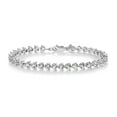 thumbnail image 1 of Lab White Sapphire Tennis Bracelet in Sterling Silver, 1 of 6