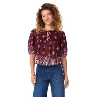 BILA Women's Tie-Neck Cotton Top
