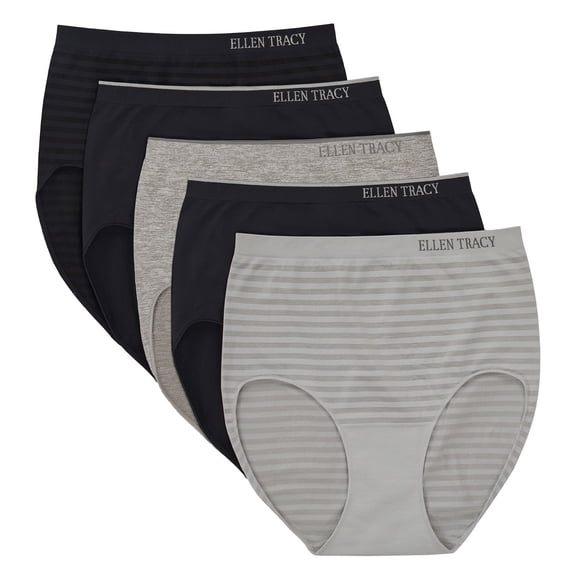 Ellen Tracy Women's 5-Pack Seamless Brief