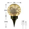 thumbnail image 5 of Deck Impressions 6" Solar/USB LED Crackle Glass Globe Lights, Choose Pack, 5 of 7