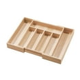thumbnail image 8 of iDesign Renewable Paulownia Wood Collection Expandable Flatware And Cutlery Tray, 15" x 13.6"-23.5", 8 of 10