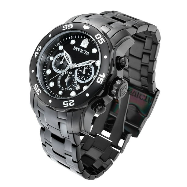 Invicta Pro Diver Scuba Quartz Chronograph Black Bracelet Mens