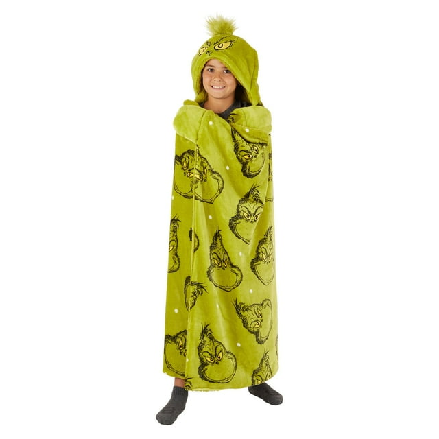 Kids’ Plush Hooded Throw with Faux Fur Lining, 40" x 50"