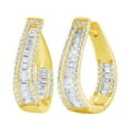 thumbnail image 1 of 0.96CT. T.W. Inside Out Diamond Hoop Earrings in 14K Gold, 1 of 5
